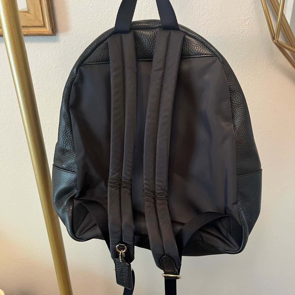 Coach Black Pebbled Medium Backpack - image 3